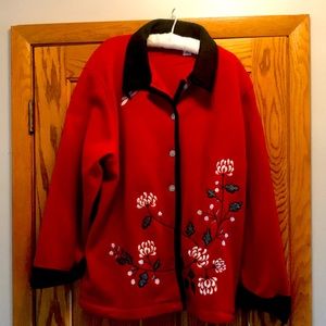 Plus size fleece jacket.